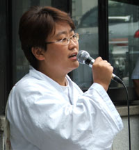 경찰특공대에 연행됐던 김혜진 하이텍알씨디 지회장 석방
