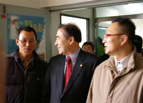 이상수 노동부 장관 양대 노총 방문