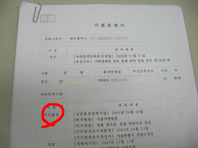 가족관계등록부, 국가에 의한 ‘아웃팅’