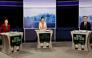 박근혜, 재벌 줄푸세 vs 문재인, 재벌 순기능 vs 이정희, 재벌 해체