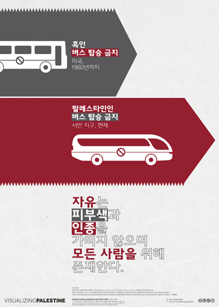 [참세상 만평] 팔레스타인인 버스 탑승 금지
